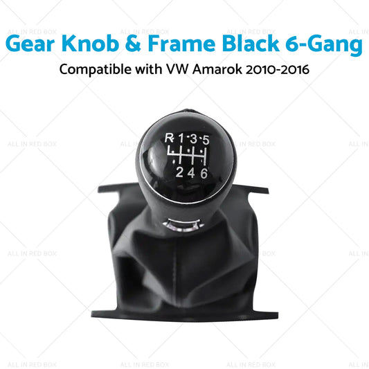 Gear Knob  and  Frame Black 6-Gang Suitable for VW Amarok 2010-2016