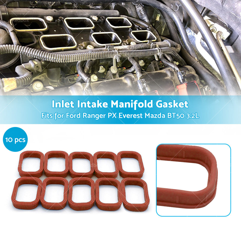 10x Inlet Intake Manifold Gasket Fits for Ford Ranger PX Everest Mazda BT50 3.2L