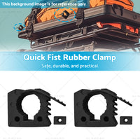 2x Car Rubber Clamps Bases Adapter 25-45mm Shovel Axe Retainer Fixing Holder