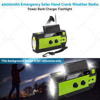 4000mAh Emergency Solar Hand Crank Weather Radio Power Bank Charger Flashlight