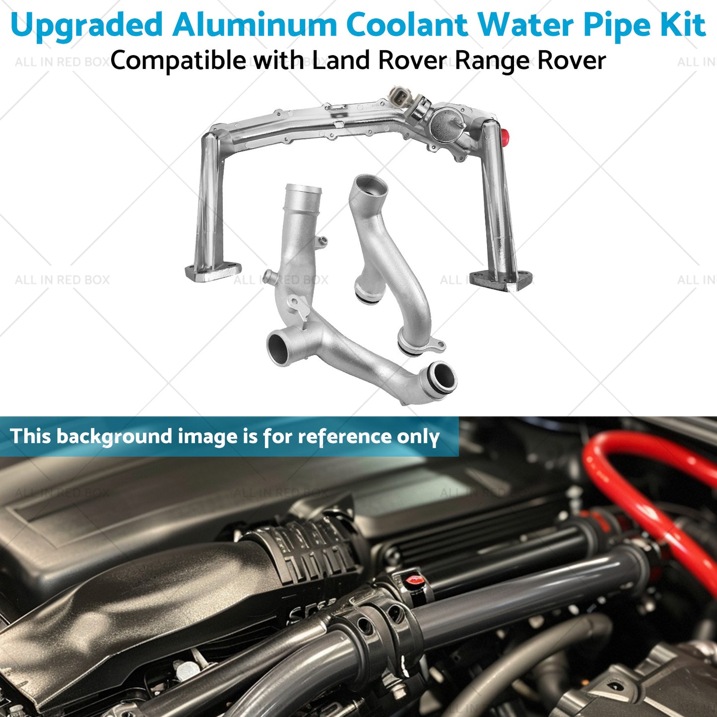 Upgraded Aluminum Coolant Water Pipe Kit Suitable for Land Rover Range Rover 3L