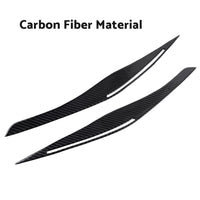 Carbon Fiber Headlight Eyebrow Eyelids Cover Trim Fits BMW E90 E91 328i 335i