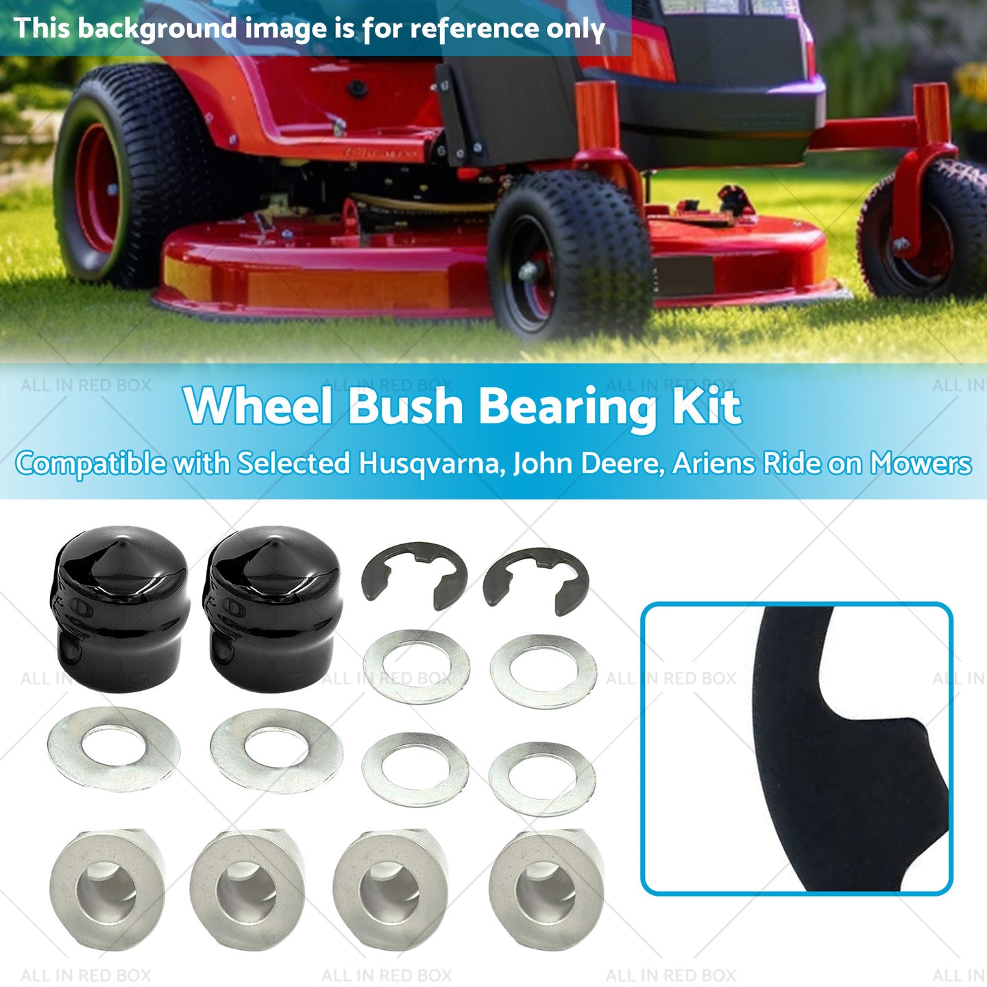 {{ Front Wheel Bush Bearing Kit Suitable for Husqvarna 532 00 9040 Ride on Mower }} - Buy Car Parts Online at {{ Kaka Auto Parts }}.