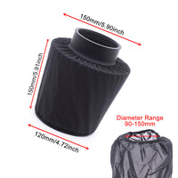 Air or Pod Filter Cover Sock Protective Cover Dust Rain Oil Universal 12 x 15cm