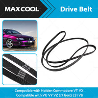 Drive Belt For Holden Commodore VT VX VU VY VZ 5. 7 Gen3 LS1 V8 4PK1100 6PK1995