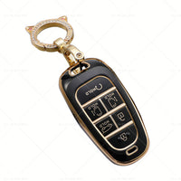 6Button TPU Car Remote Key Fob Cover Suitable ForHyundai Sonata Tucson Santa Fe