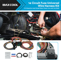 14 Circuit Wiring Harness Street Hot Rat Rod Custom Universal Wire Kit