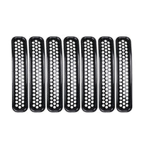 Front Mesh Grille Inserts Grill Cover Trim Suitbale For Jeep Wrangler TJ 97-06