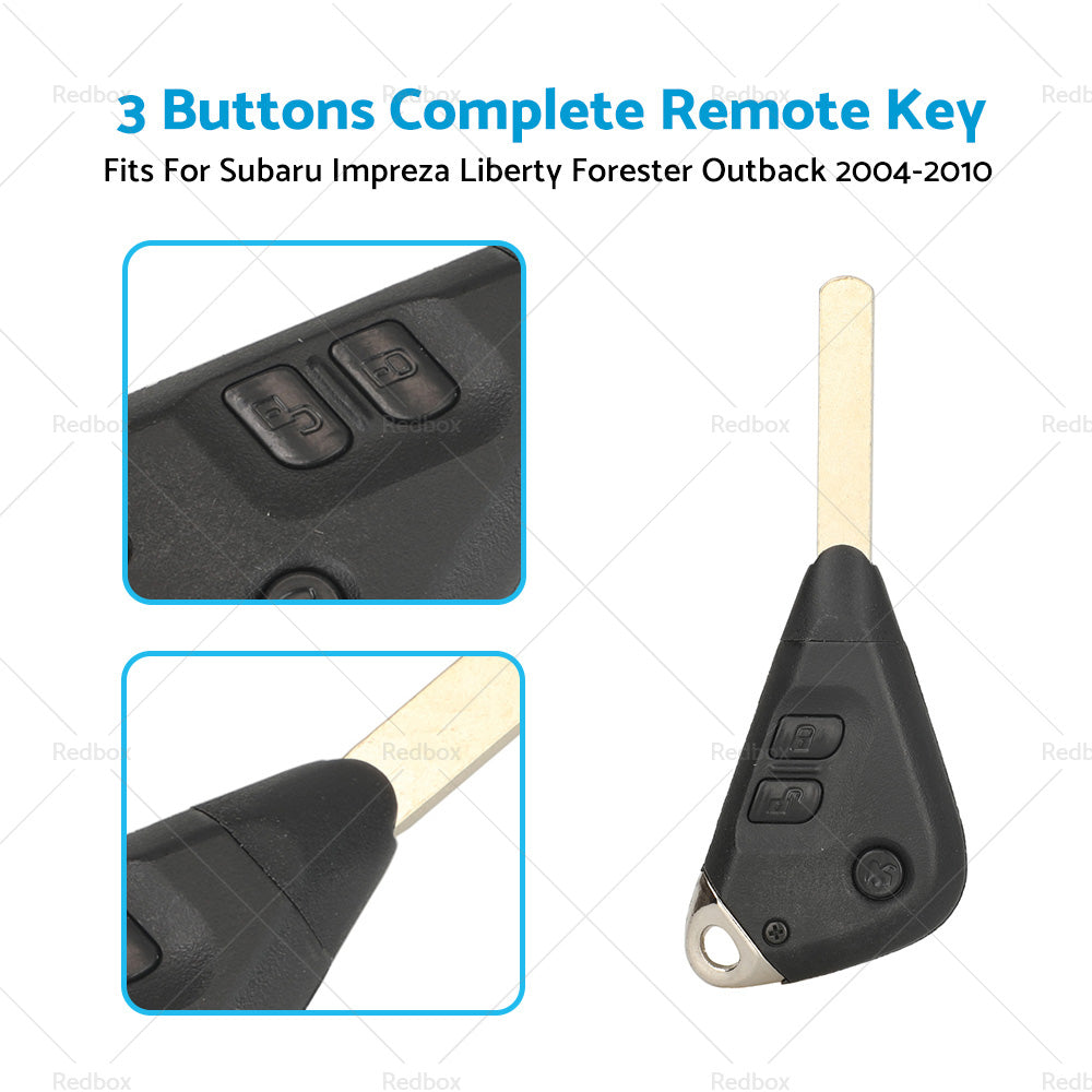 3B Complete Remote Key Fit For Subaru Impreza Liberty Forester Outback 2004-2010