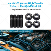 4x M10 X 40mm High Tensile Exhaust Manifold Stud Kit Suitable for GQ GU TD42