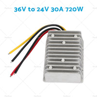 36V or 48V Step Down To 24V 30A Waterproof DC or DC Converter Power Supply Regulator