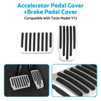 Foot Pedals Aluminum Pads Cover Accessories Suitable for Tesla Model Y Model 3