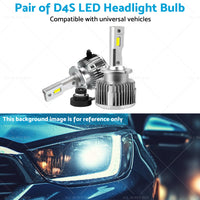 2PCS D4S LED Headlight Bulb Replace HID Xenon White 90W 6000K Conversion Kit