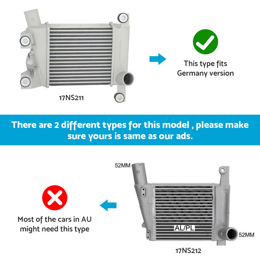 Aluminium Intercooler fit Nissan Navara D22 4cly 2.5Ltr YD25 Turbo Diesel 08-15