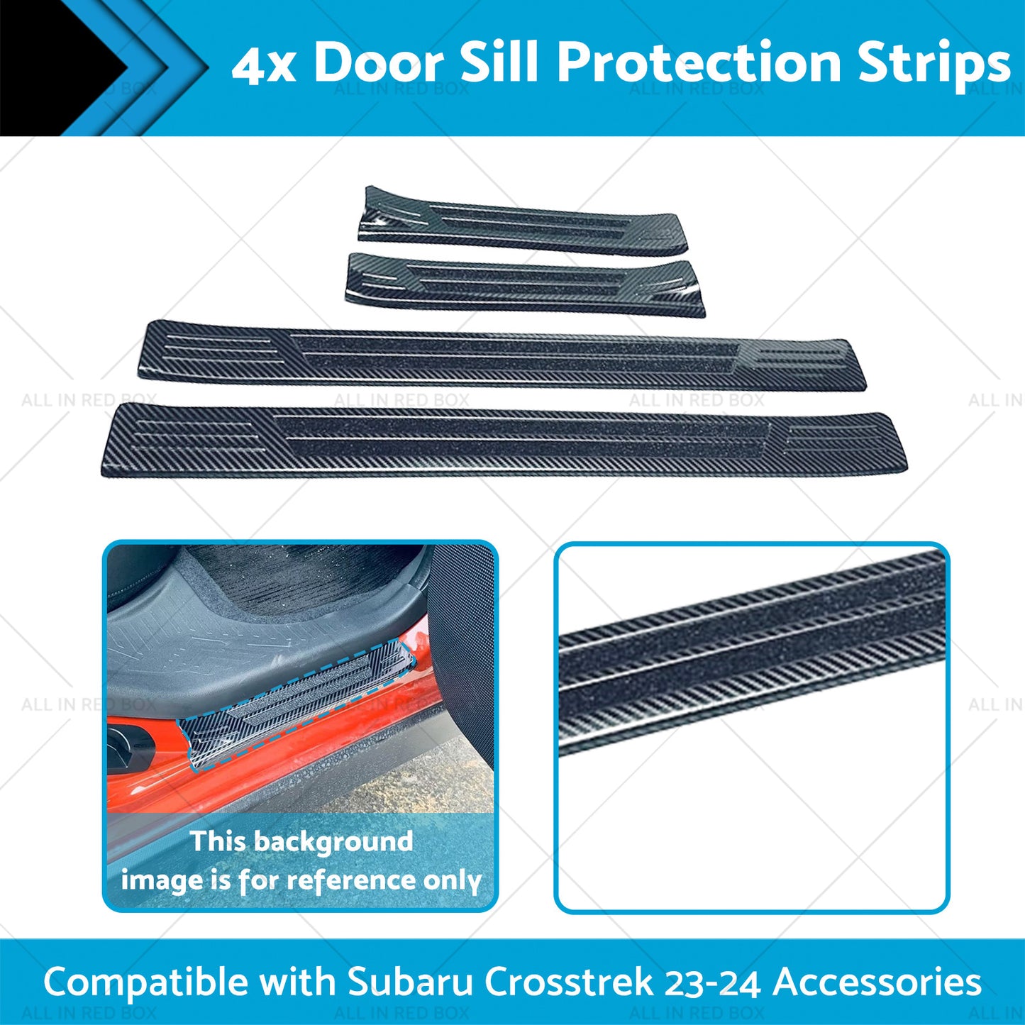 4PCS Door Sill Protection Strips Suitable for Subaru Crosstrek 23-24 Accessories