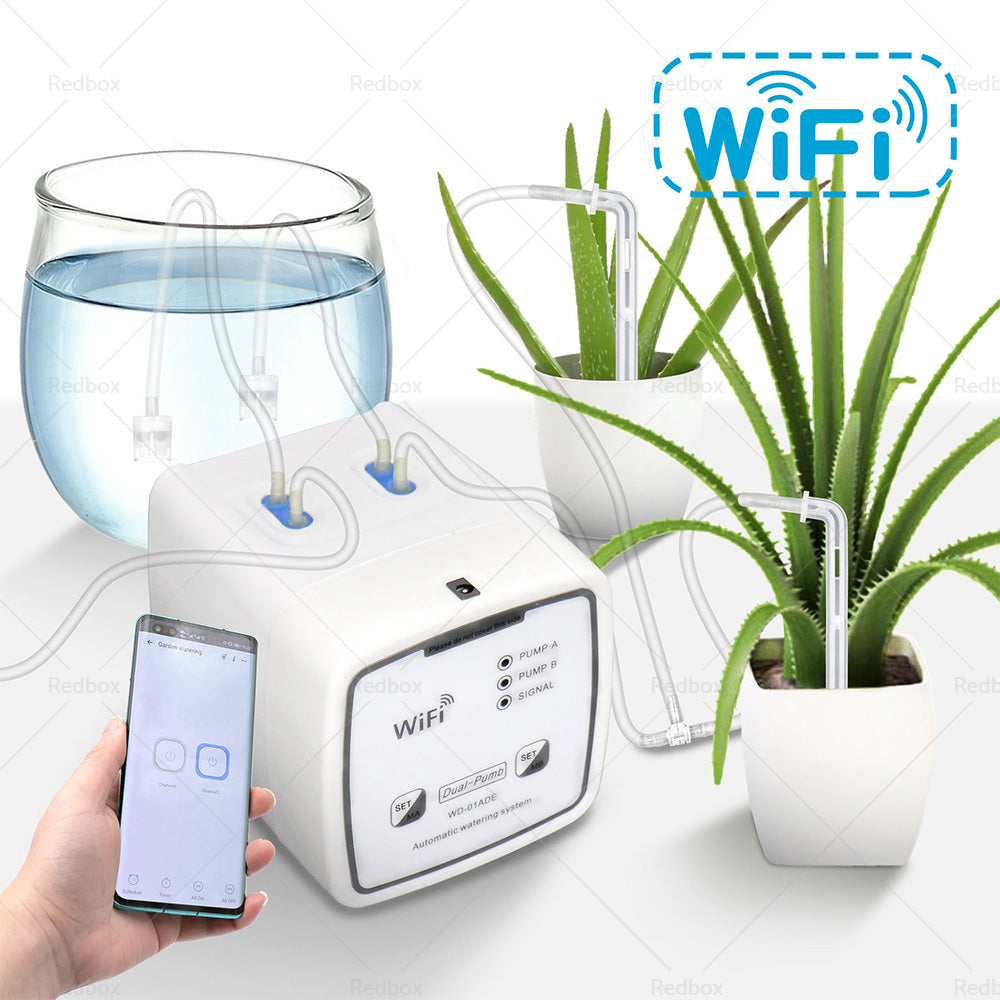 WiFi Control Watering System Double Pump Automatic Water Drip Mobile APP Control