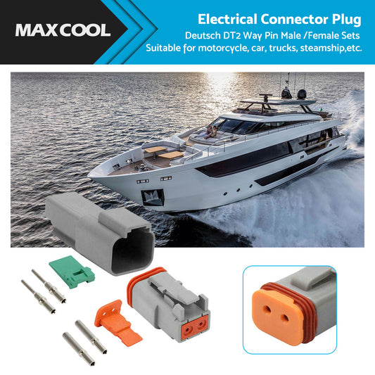 10 X Deutsch DT 2 Way Pin Male or Female Kit Electrical Connector Plug Waterproof