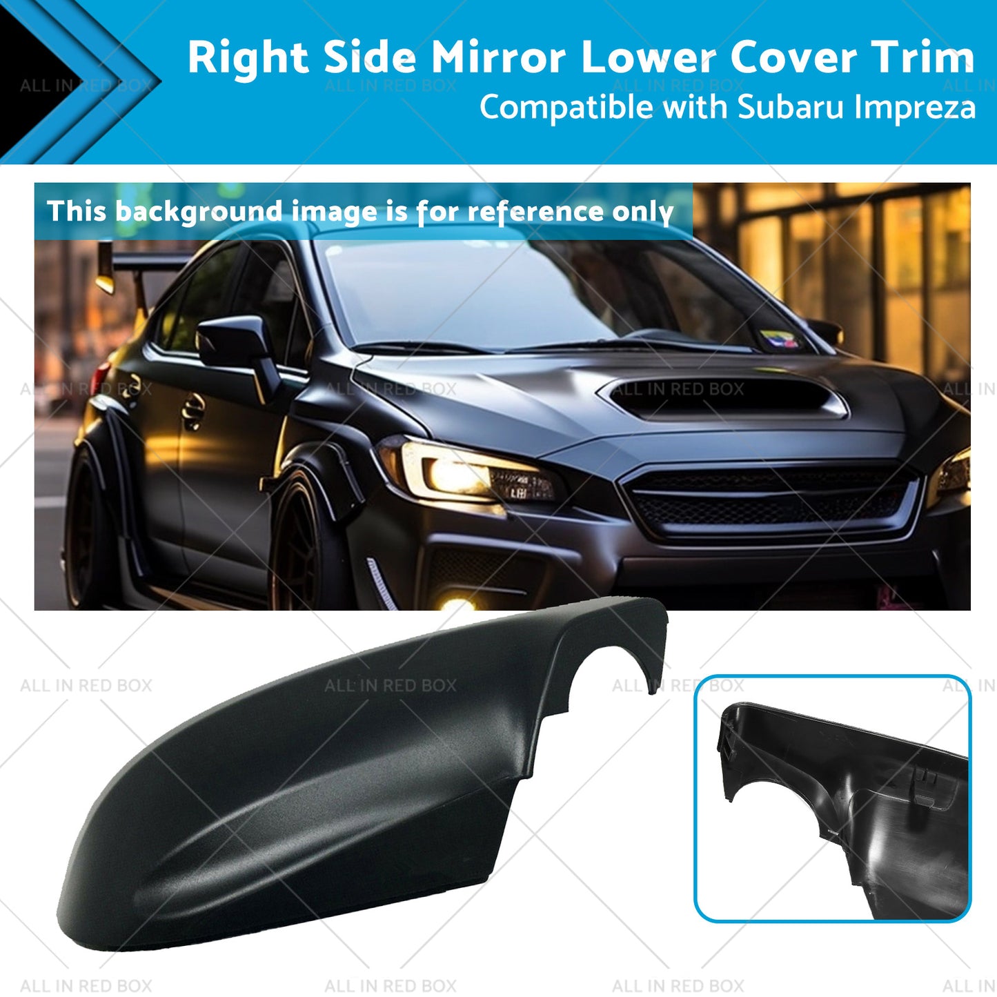 Right Mirror Lower Cover Trim Suitablefor 16-23 Subaru Impreza Forester Outback