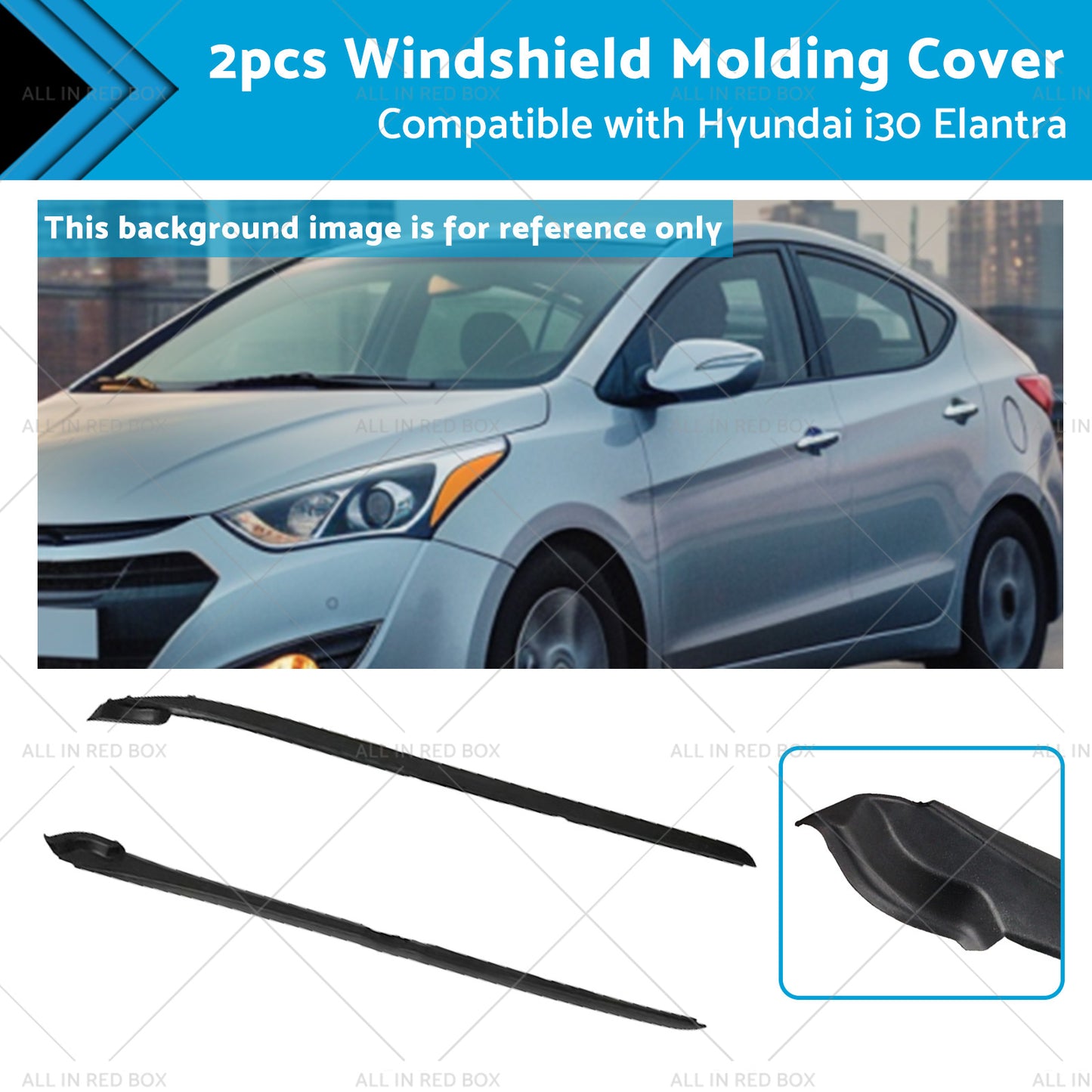 Front Windshield Molding Garnish Side Pillar Cover Suitable for Hyundai I30