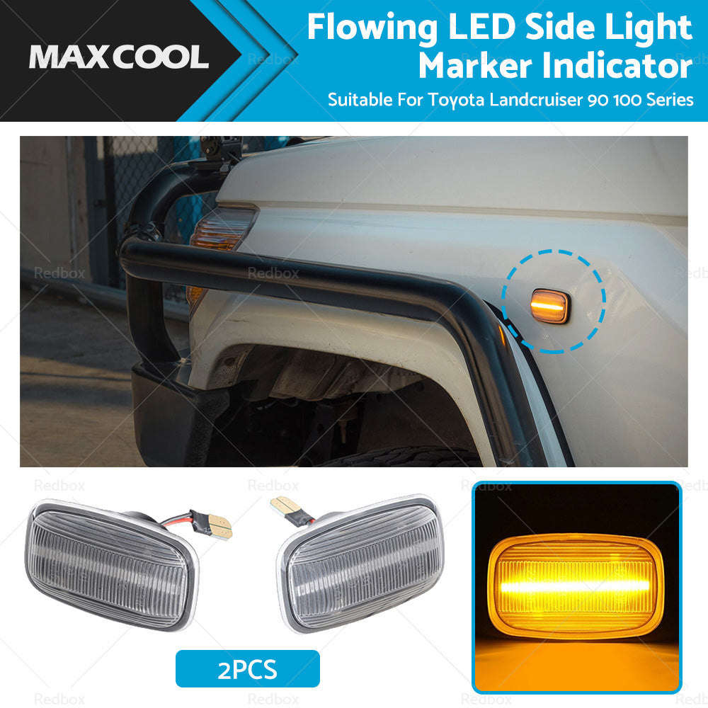 Flowing LED Side Light Marker Indicator Suitable For Toyota Landcruiser 90 100