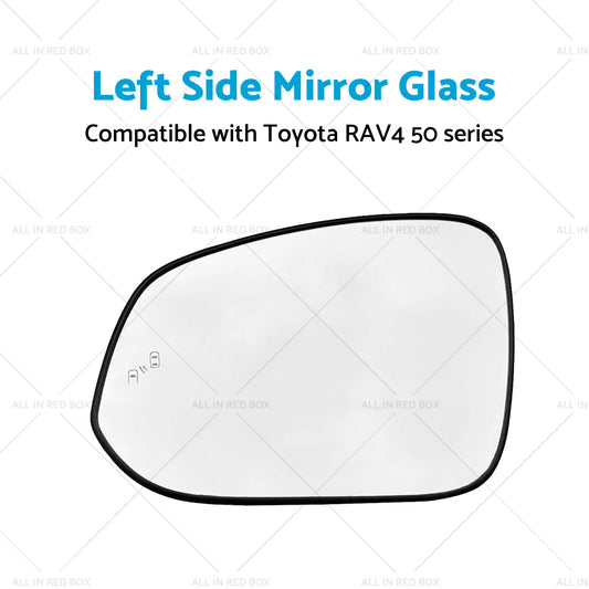 Left Passenger Side Mirror Glass Suitable for Toyota RAV4 2016-2018