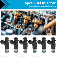 6PCS Fuel Injectors Suitable for Holden Rodeo RA JECS FBJC100 6VE1 3. 5L V6 03-06