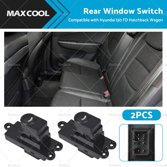 2x Rear Door Window Switch Suitable For Hyundai I30 FD Hatchback Wagon 2007-2012