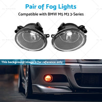 Pair Replacement Clear Fog Lights Lamps Suitable for 2001-2006 BMW E46 3-Series