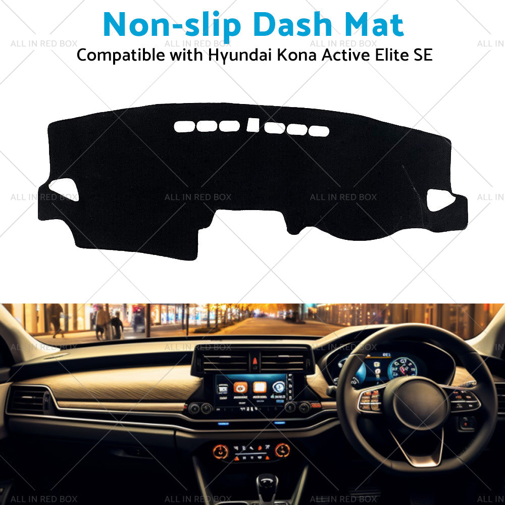 NO HUD Non-Slip Dash Mat Suitable For Hyundai Kona Active Elite SE 7 2017-2023