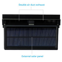 Solar Powered Car Cooling Fan Cooler Auto Window Air Vent Exhaust Ventilation