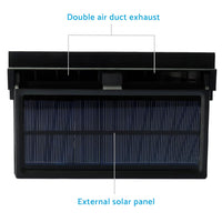 Solar Powered Car Cooling Fan Cooler Auto Window Air Vent Exhaust Ventilation