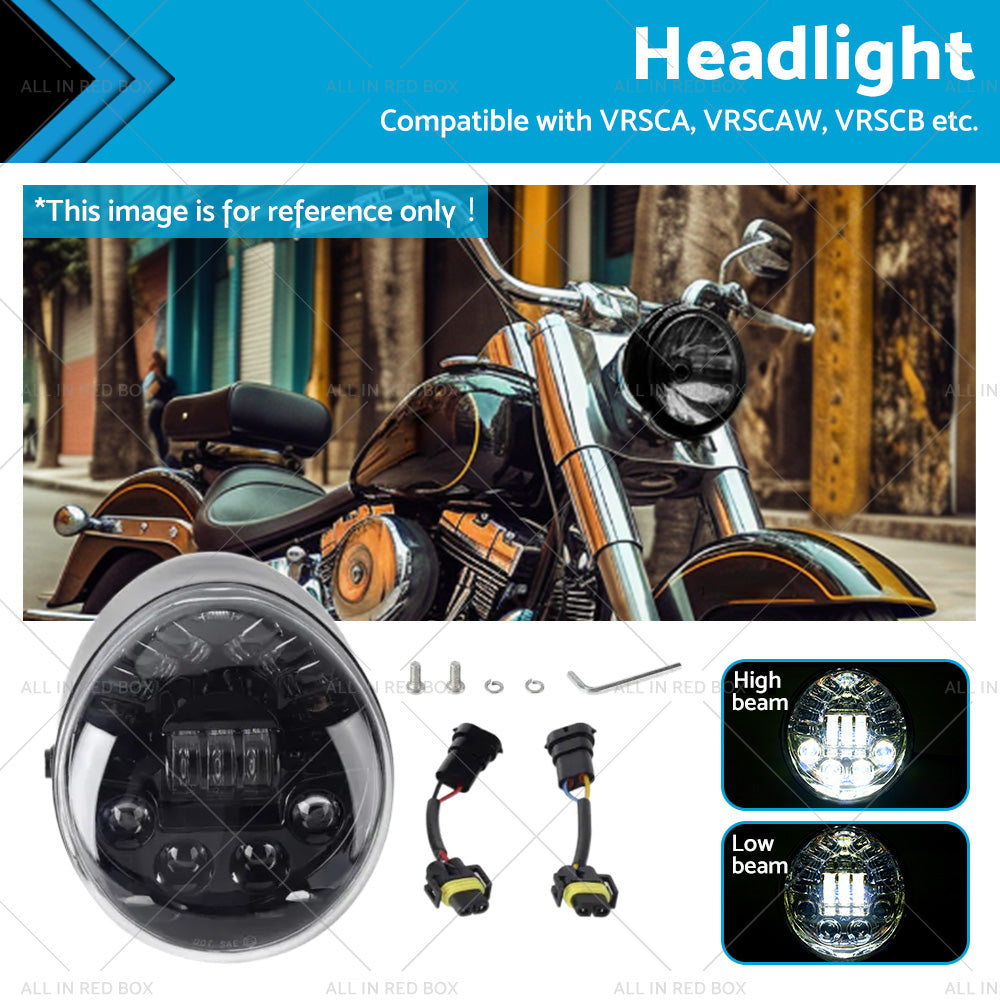 LED Headlight Hi Lo Lamp Suitable For Harley Davidson VROD V-Rod VRSC VRSCA