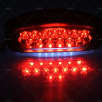 Universal Smoke Motorcycle LED Rear Brake Stop Tail light License Plate light