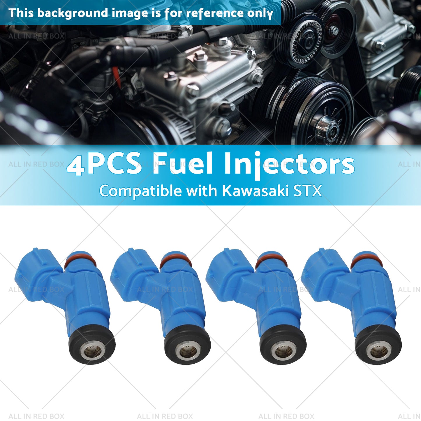 4PCS Fuel Injectors Suitable for STX 15F 2003-2007 Kawasaki STX 12F 2004-2016