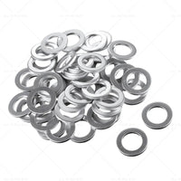 50PCS Car Engine Oil Crush Washers Drain Plug Gaskets ID 14mm , OD 22mm Aluminum