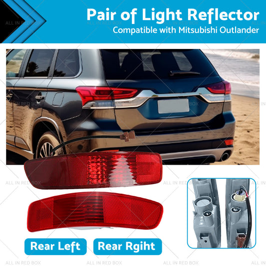 2pc Rear Bumper Bar Light Reflector Suitable for Mitsubishi Outlander 06-12 L+R