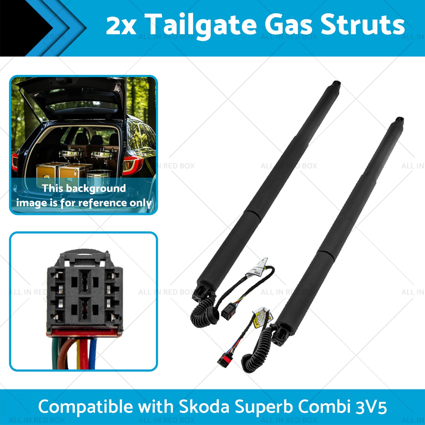 3V9827851B 2x Electric Tailgate Gas Struts Suitable for Skoda Superb Combi 3V5