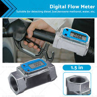 1. 5 inch Turbine Digital Diesel Water Fuel Flow Meter Oval Gear Flow Gauge