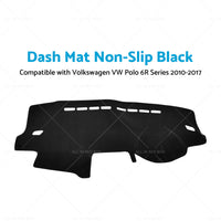 Dash Mat Suitable For Volkswagen VW Polo 6R Series 2010-2017 Dashmat Cover Black