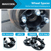 15mm Bolt-on Wheel Spacers 5 X 114. 3 70. 5mm Fit For Ford Falcon  and  Mustang 94-14