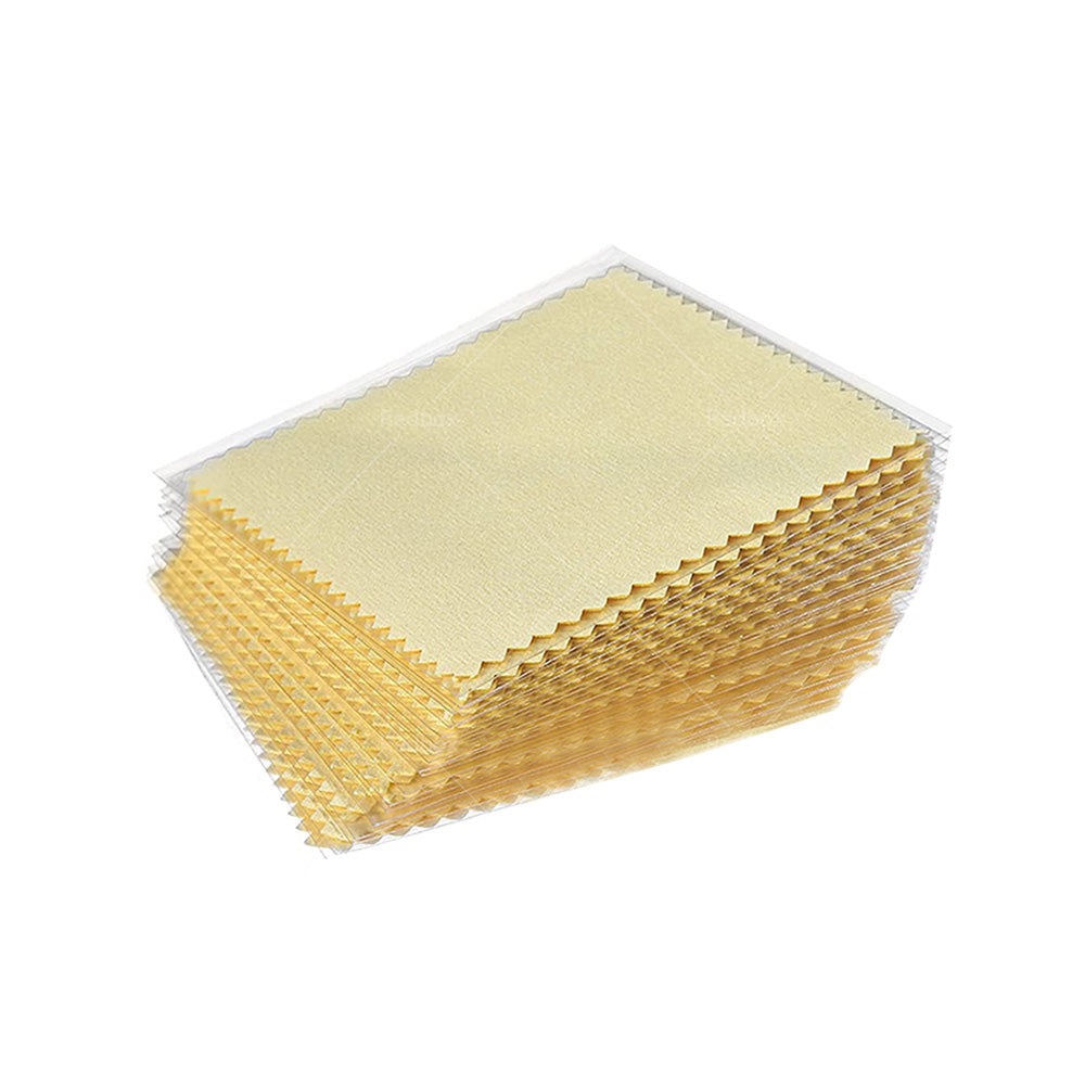 250PCS Jewelry Cleaning Cloth Wrapped For Silver Gold Brass Coin Ring