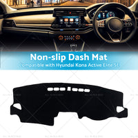 NO HUD Non-Slip Dash Mat Suitable For Hyundai Kona Active Elite SE 7 2017-2023