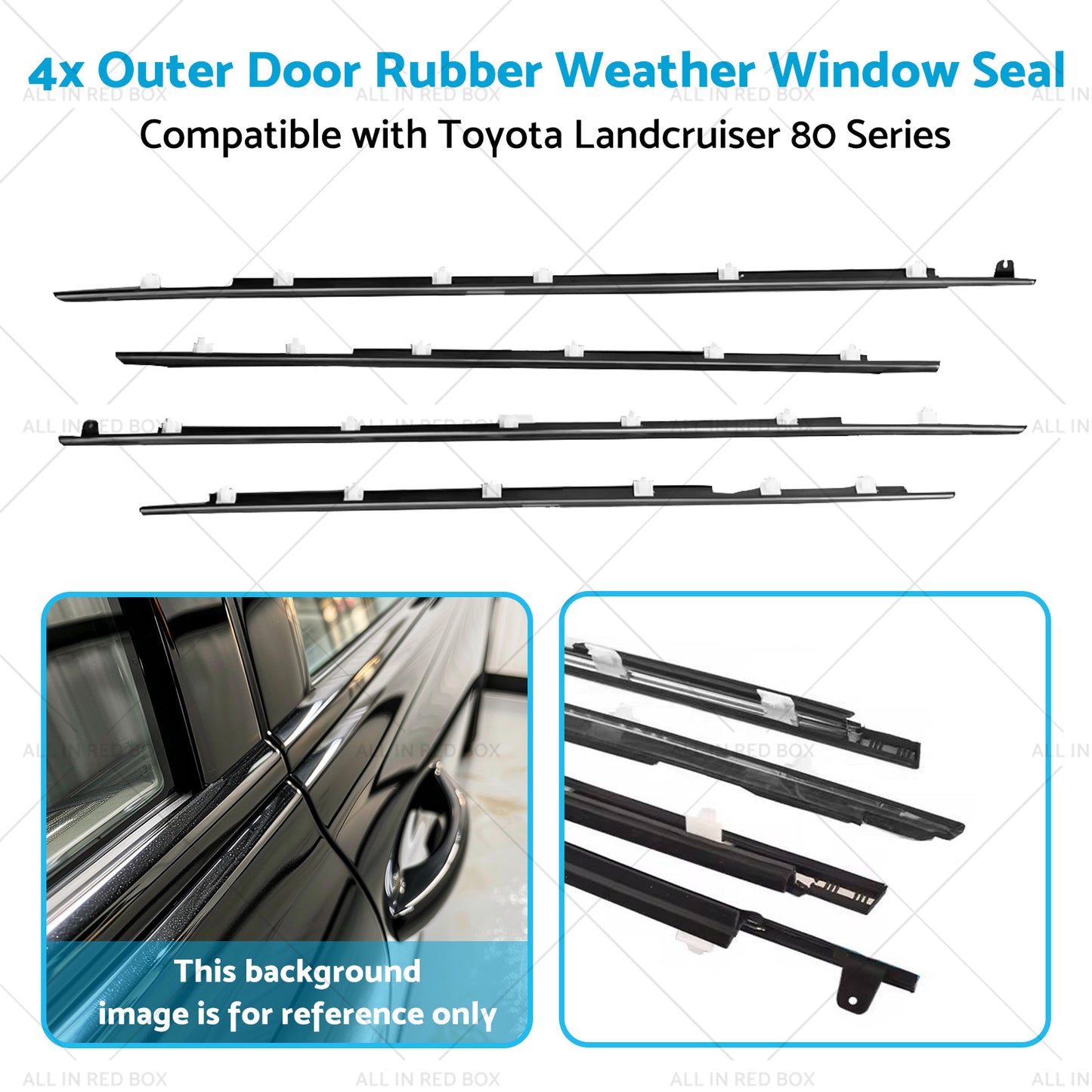 Outer Door Rubber Weather Window Seal Suitable For Toyota Landcruiser 80 Series