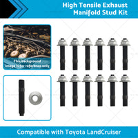 High Tensile Exhaust Manifold Stud Kit Suitable for 1HZ  or  1HD Toyota LandCruiser