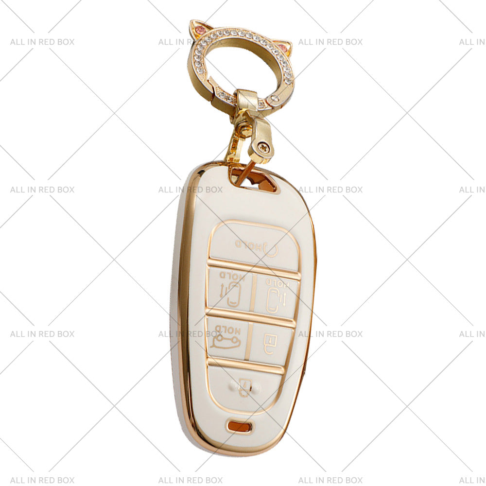 TPU 6Button Car Remote Key Fob Cover Suitable For Hyundai Sonata Tucson Santa Fe