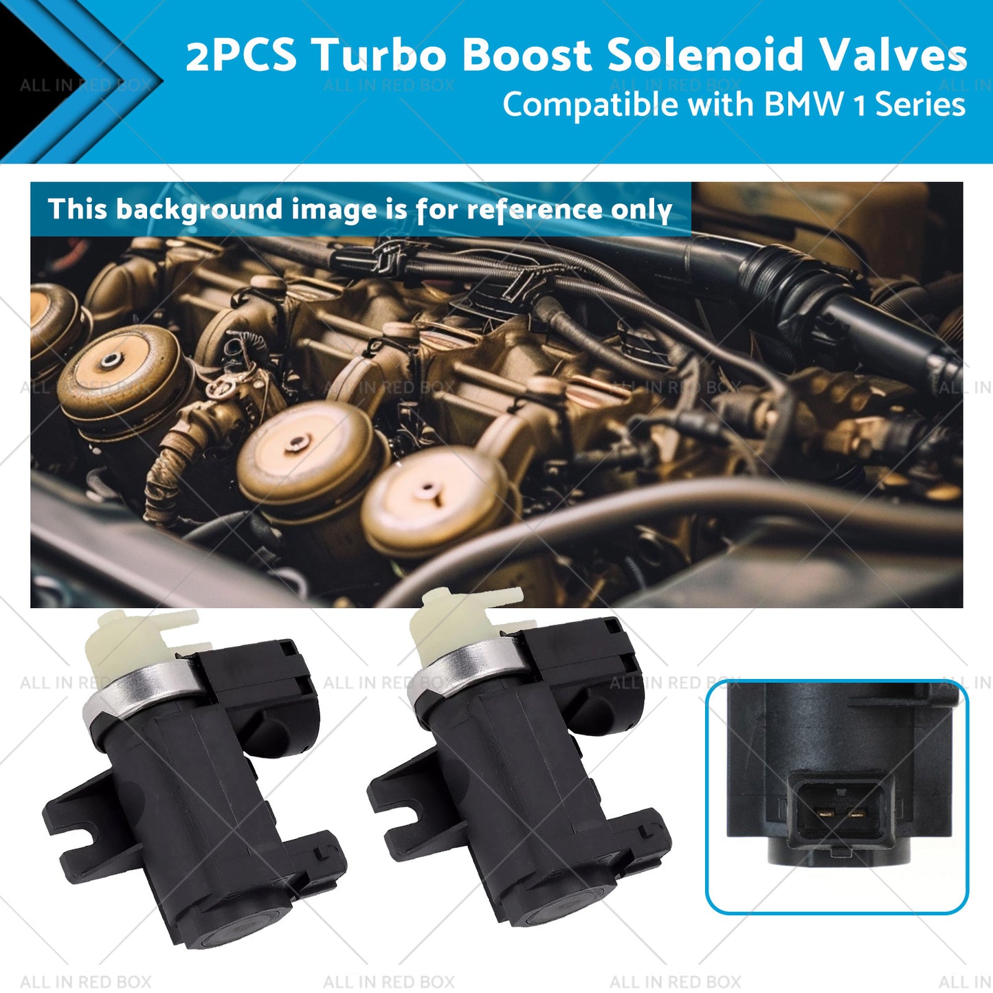 2PCS Turbo Boost Solenoid Valves Suitable for BMW 1 Series 07-15 335i 535i 550i