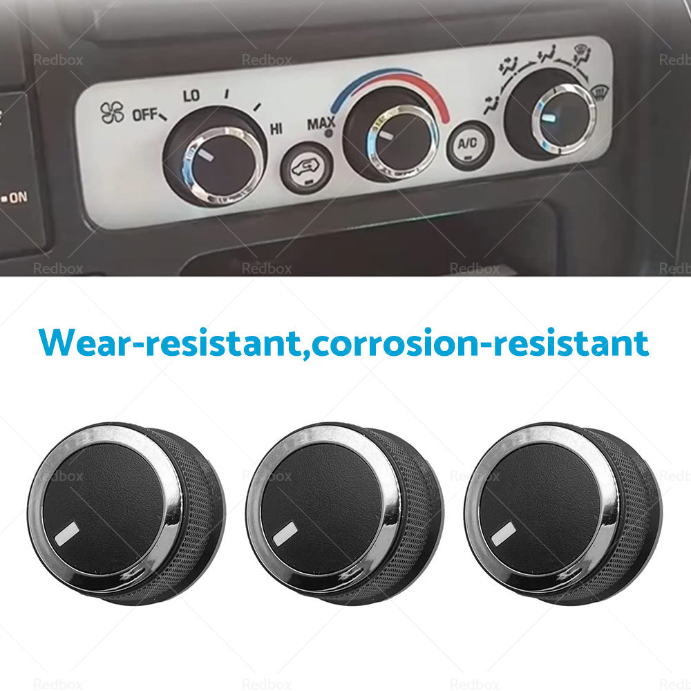 3PCS Heater AC Temperature Control Knob Suitable For 2008-2017 Chevrolet Savana