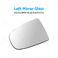 Left Heated Wing Side Mirror White Glass Fits For BMW X5 X6 E70 E71 E72