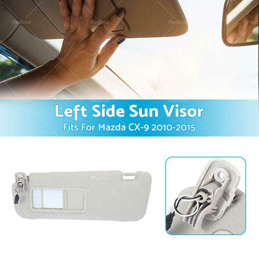 Left Sun Visor w or  Mirror Passenger Side TDY1-69-320 For Mazda CX-9 2010-2015