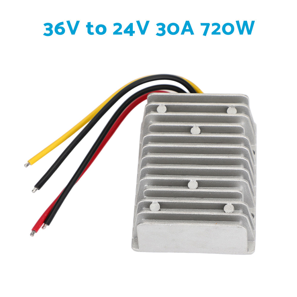 36V/48V to 24V 30A Step Down Waterproof DC-DC Converter Power Supply Regulator